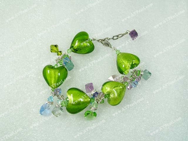 crystal colored glaze bracelet