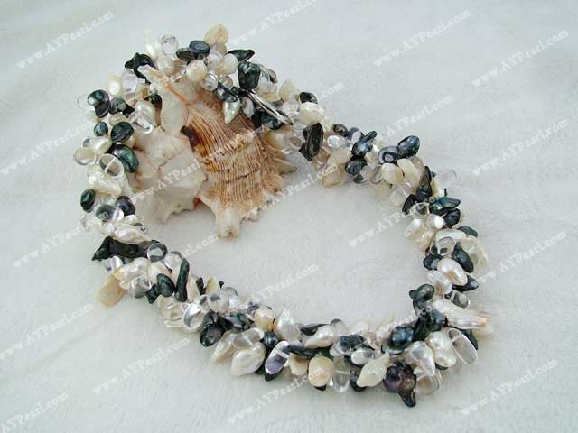 pearl crystal necklace