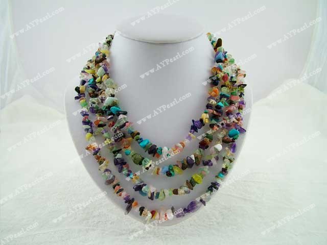 Wholesale Gemstone Jewelry-multi-gem necklace