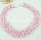 rose quartz necklace