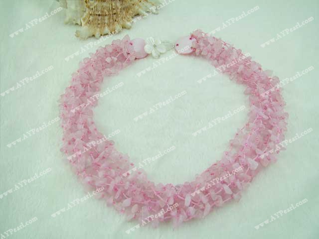 rose quartz necklace