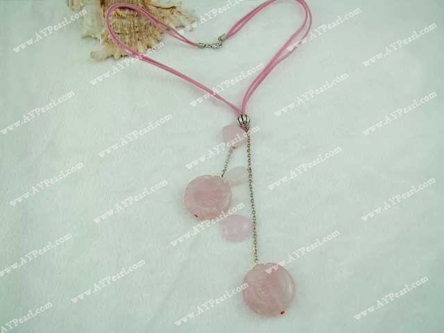 rose quartz necklace