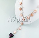 pearl colored glaze necklace