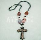 colored glaze pearl agate necklace