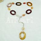 Silver Leaf Agate necklace