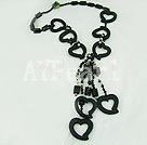 black agate gem necklace