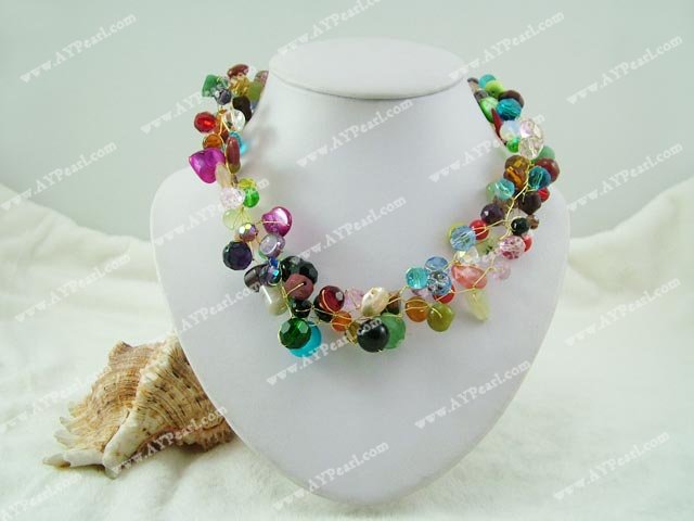 multi-stone crystal necklace