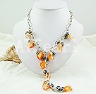 colored glaze pearl necklace