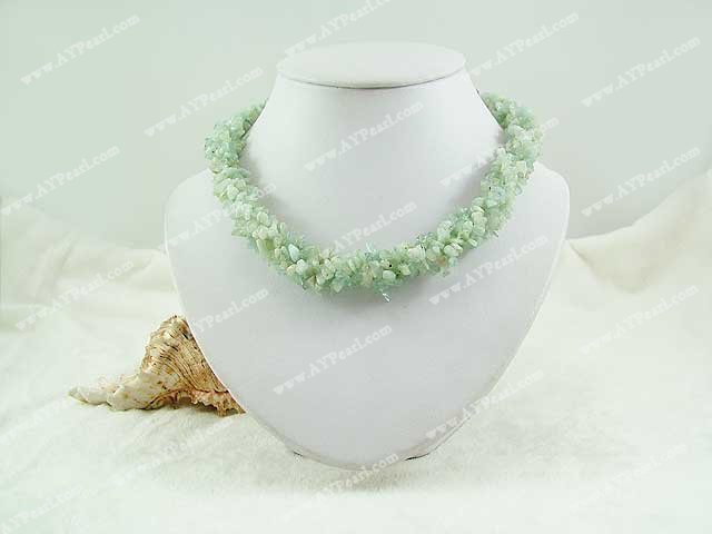 Aquamarine chips necklace