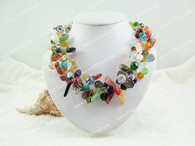 Wholesale Crystal Jewelry-multi-stone crystal necklace