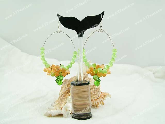 cat's eye crystal earrings