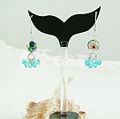 Boucles d'oreilles en cristal cloisonné