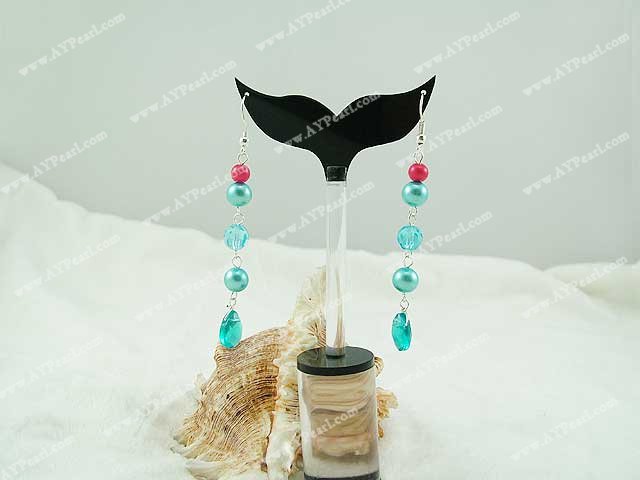 crystal pearl earrings