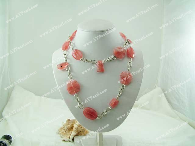 Wholesale Crystal Jewelry-cherry crystal necklace