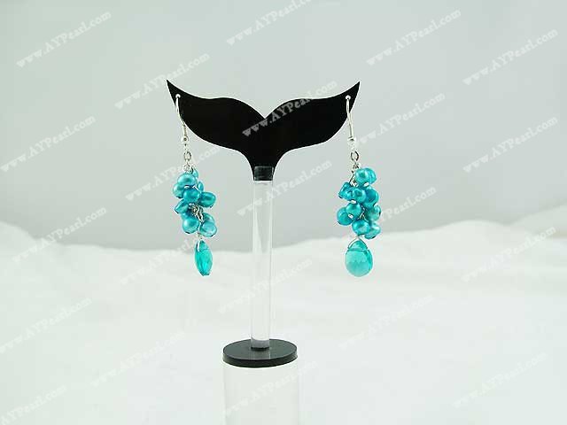 Discount Jewelry-dyed pearl crystal earrings
