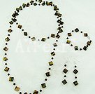 garnet tiger eye set