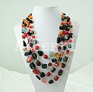 Wholesale Gemstone Jewelry-agate crystal coral necklace