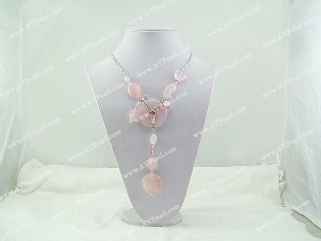 Collier quartz rose