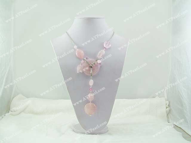 rose quartz necklace