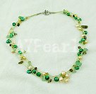 pearl crystal necklace