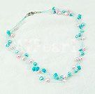 Wholesale pearl turquoise necklace
