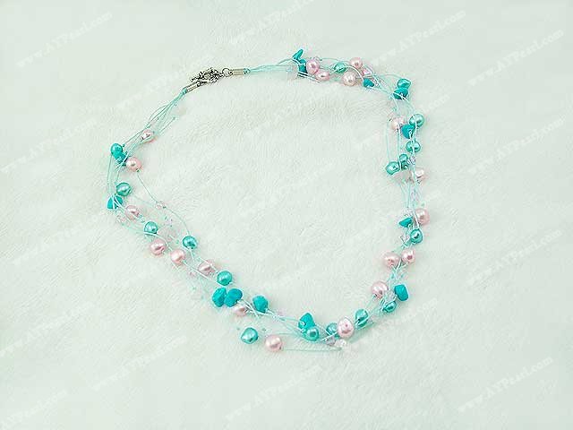 Collier de perles turquoise