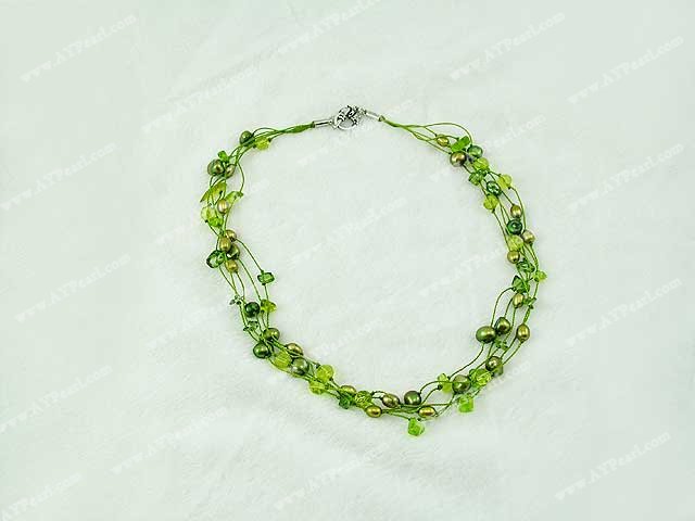 Wholesale Pearl Jewelry-pearl crystal necklace