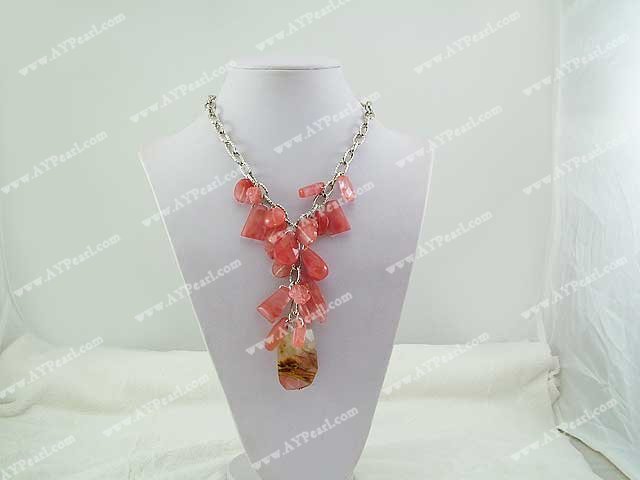 cherry quartz necklace