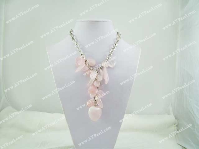 rose quartz necklace