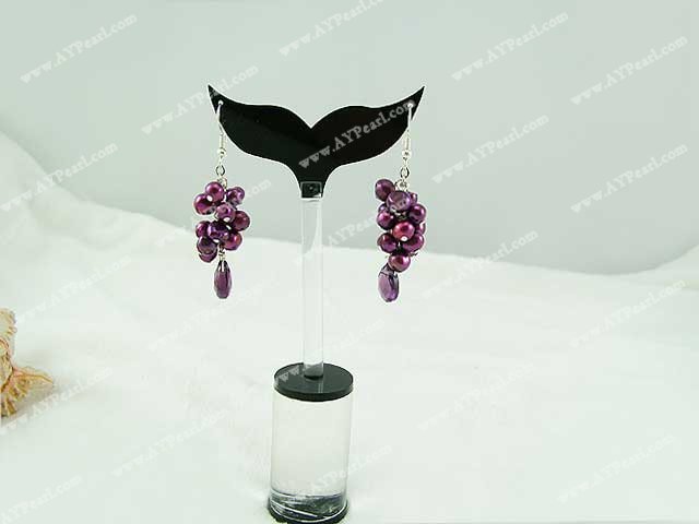 pearl crystal earrings