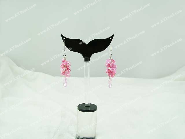 dyed pearl crystal earrings