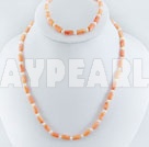 Wholesale coral pearl set