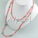 Wholesale coral turquoise necklace