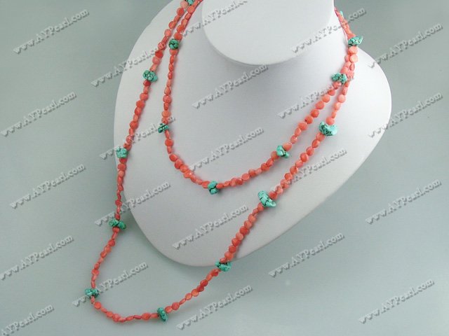 coral turquoise necklace