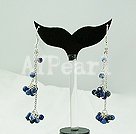 Wholesale blue gem earrings