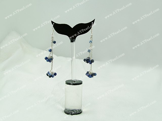 Boucles d'oreilles perle bleue