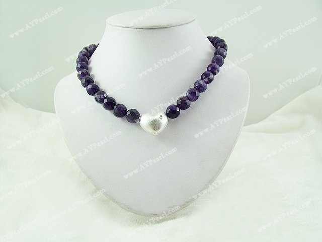 faceted amethyst necklace