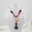 coral agate necklace