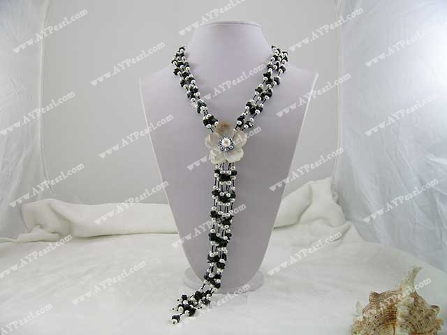 perle bijou collier noir