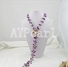 amethyst pearl shell necklace