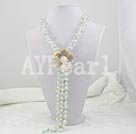 gem pearl shell necklace