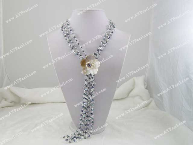 Wholesale Gemstone Jewelry-crystal pearl shell necklace