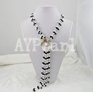 turquoise crystal shell necklace