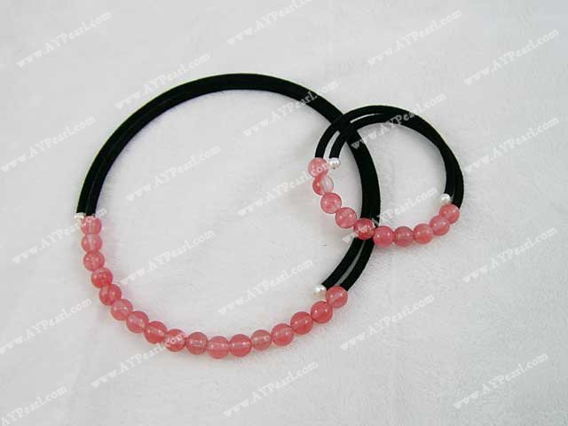 cherry quartz set