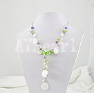 Wholesale shell pearl amethyst necklace