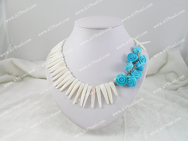 Wholesale Shell Jewelry-shell turquoise necklace