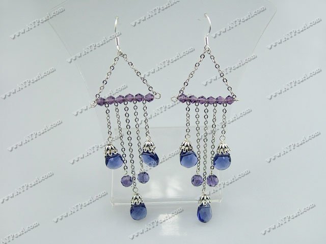 Manmade crystal earrings