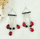 pearl crystal earrings