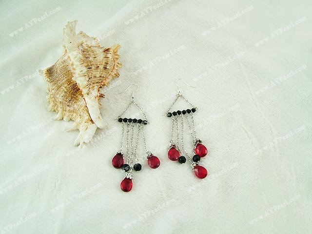 pearl crystal earrings