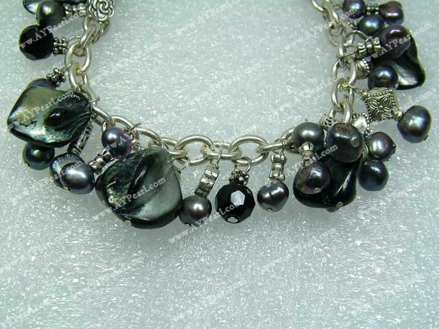 Shell Jewelry Wholesale-pearl crystal shell bracelet
